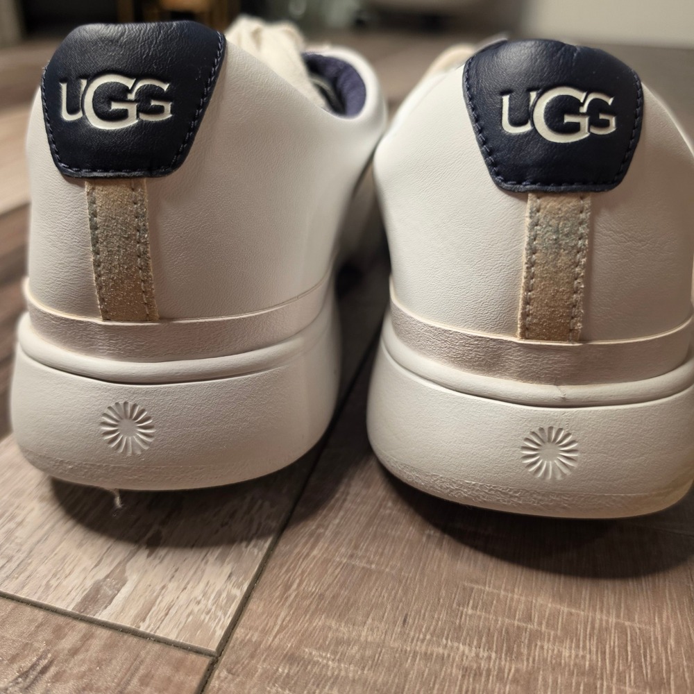 UGG South Bay Sneaker Low Mens 13 White Leather Suede Good Casual Luxury